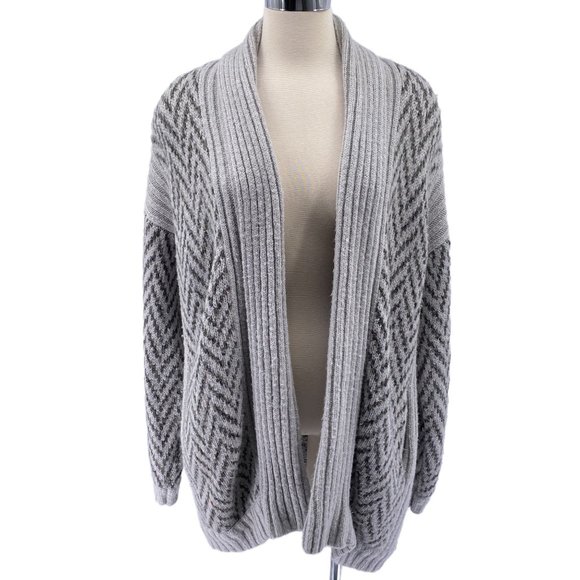 Vintage Country Concepts grandma cardigan sweater size 1X 2X grey plus size - Picture 1 of 9